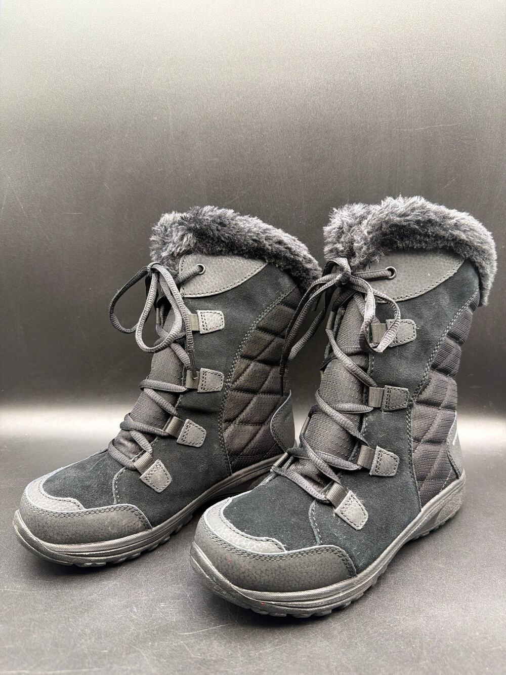 Columbia Ice Maiden II Boots Womens 6 Black Waterproof Insulated 1554171-011